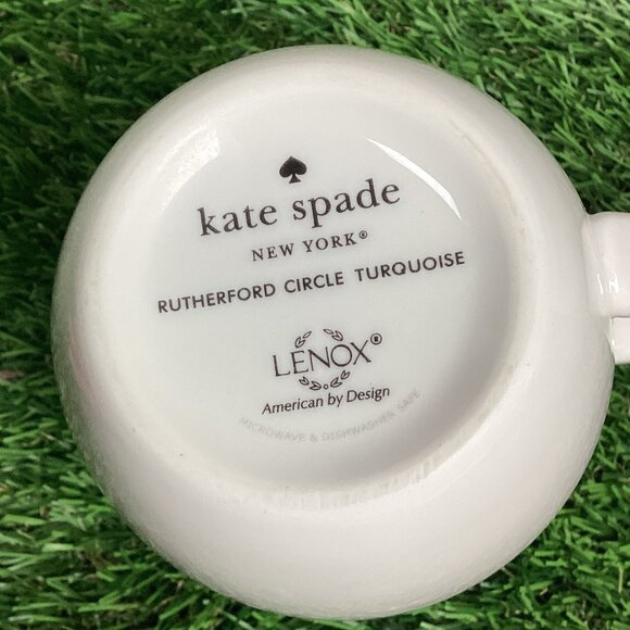 LENOX Kate Spade Rutherford Circle Turquoise Mug Set (2) - Picture 6 of 7